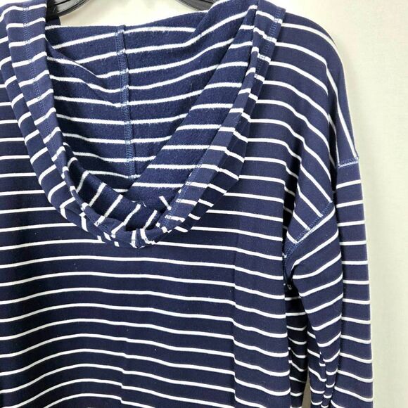 Vanity M Lace Mixed Knit Hoodie Cowl Neck Boho Top - Picture 6 of 10